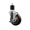 Service Caster 4'' Maroon Poly Swivel 1-7/8'' Expanding Stem Caster with Brake SCC-EX20S414-PPUB-MRN-TLB-178 - alternate 1